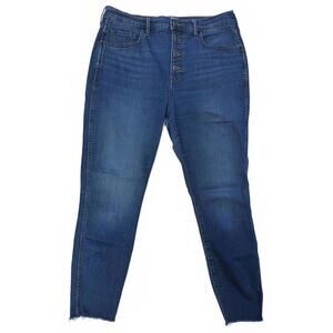 Everlane Women's Vintage Skinny Jeans High Waisted, hand cropped, button   31/26